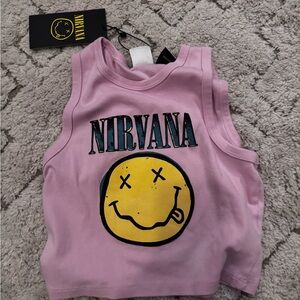 Zara Nirvana Kids Soft pink Tank Top NWT